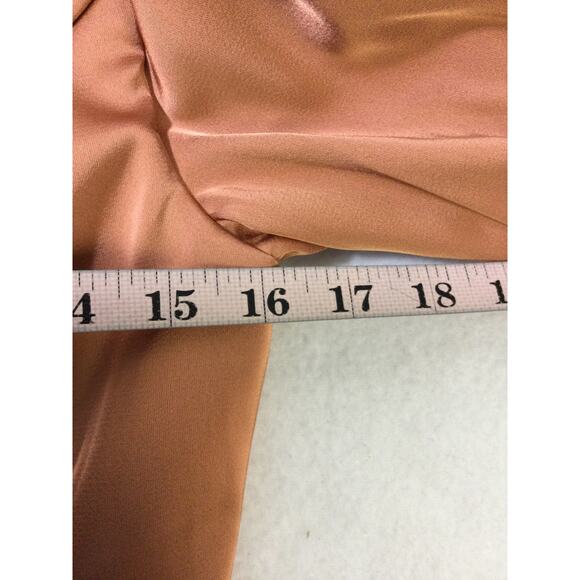 AW BRIDAL 4 S Raw Sienna Copper Etta Satin Bridesmaid Party Maxi Dress NEW B112 - Picture 8 of 10